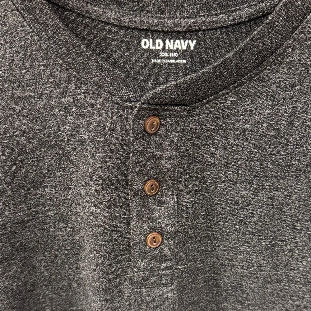 Old Navy Boy’s Charcoal Henley Shirt NWT